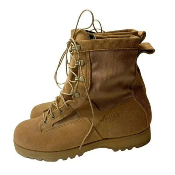 Wellco Vibram Work Boots 11W mens Tan suede military‎ Minimalist Workwear - Picture 3 of 10